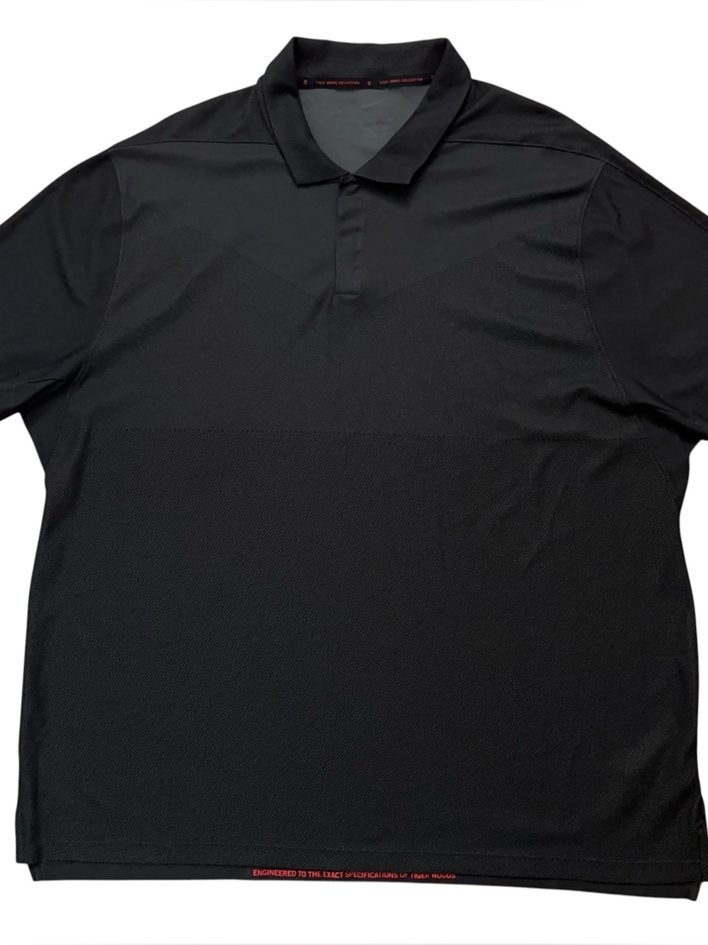 Nike Golf Polo Shirt Mens 2XL Dri-Fit Tiger Woods ADV Short Sleeve Gray